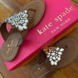 Kate Spade Bedazzled Flip-Flop Sandals